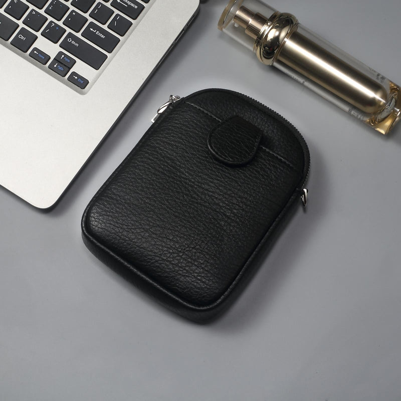 Litchi Texture Phone Crossbody Bag Leather Case For 5.5 Inch - 7.2 Inch Phones - Grey