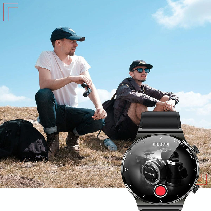 1.32 Inch Heart Rate Sleep Monitoring Smart Watch - Silver Leather