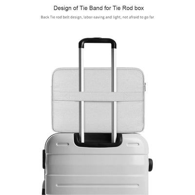 13.3 Inch Jacquard Laptop Liner Bag in Dark Gray Sheepskin