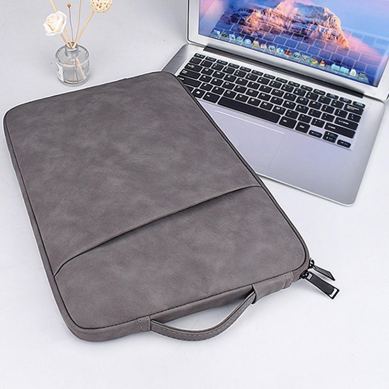 14.1-15.4 Inch Sheepskin Notebook Inner Bag Options - Elegant Gray