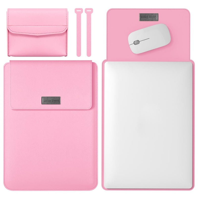 Lightweight 4-in-1 Leather Laptop Bag - 13 / 14 Inches Portable - Black