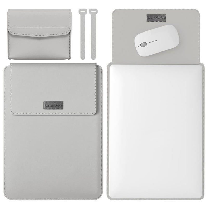 Lightweight 4-in-1 Leather Laptop Bag - 13 / 14 Inches Portable - Black