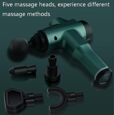 Portable Fascia Massage Gun For Muscle Relaxation - 6 Gears Green