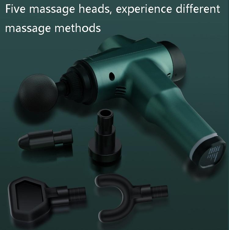 Portable Fascia Massage Gun For Muscle Relaxation - 6 Gears Green