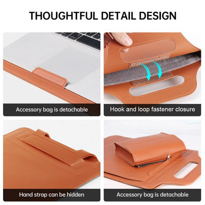 Versatile Laptop Bag with Mouse Pad Stand - Red