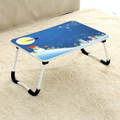 Adjustable Folding Laptop Desk - Non-Slip W-Shaped Legs Square Pattern Portable Cloud Design - Hcb5115D