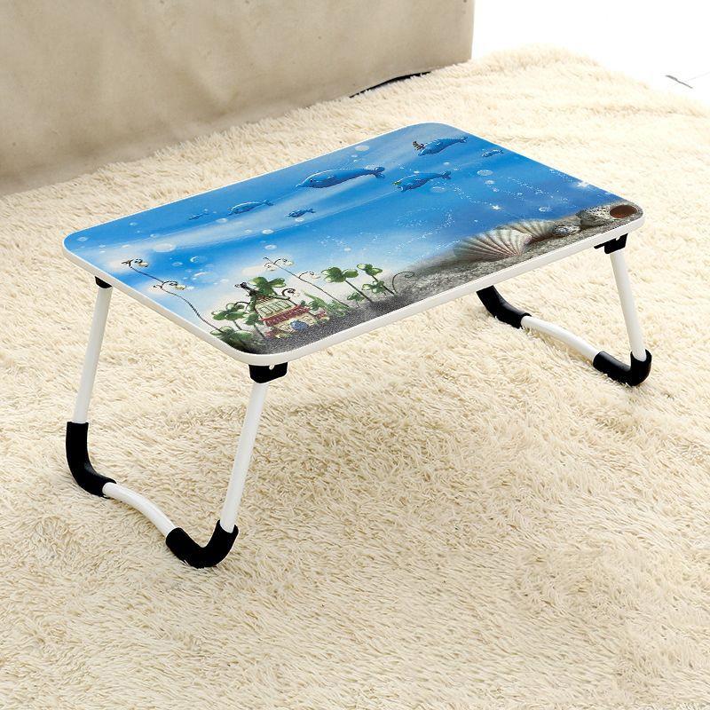 Adjustable Folding Laptop Desk - Non-Slip W-Shaped Legs Square Pattern Portable Cloud Design - Hcb5115D
