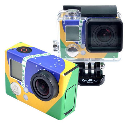 Custom Sticker For Gopro Hero3 / 3 Case - Brazil Flag