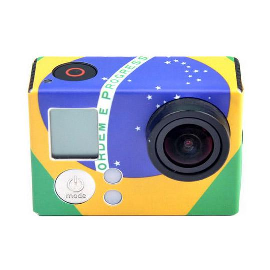 Custom Sticker For Gopro Hero3 / 3 Case - Brazil Flag