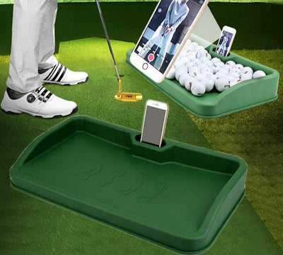 Black Character Pattern Golf Service Box with Phone Stand - 100 Balls - Green Character