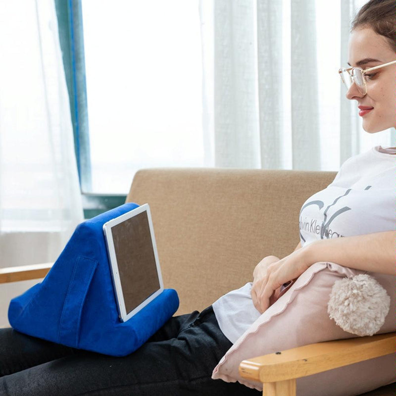 Versatile Laptop Rest Cushion with Cooling Pad - Rose Red