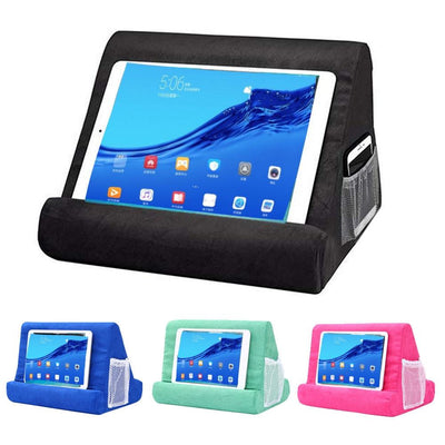 Versatile Laptop Rest Cushion with Cooling Pad - Rose Red