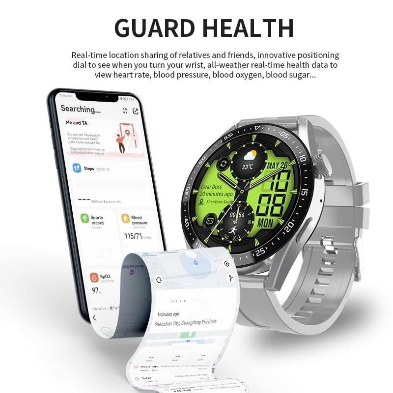 1.39 Inch Ip67 Waterproof Health Monitoring Bluetooth Call Smart Watch With Nfc Payment - Green