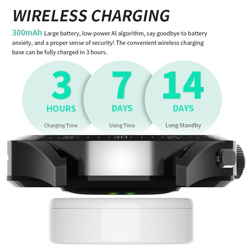 1.39 Inch Ip67 Waterproof Health Monitoring Bluetooth Call Smart Watch With Nfc Payment - Green