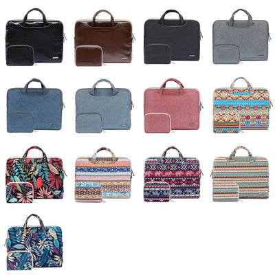 11.6 Inch Simple Business Laptop Bag With Liner - Ls-116 - Snowflake Nylon Dark Blue