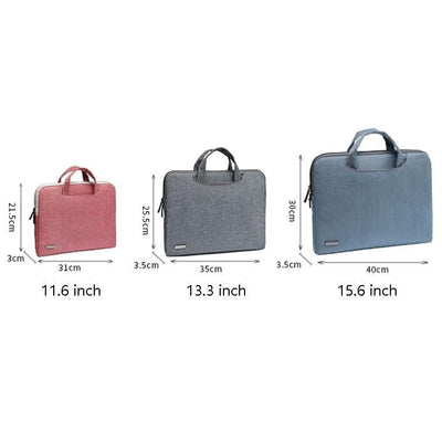 11.6 Inch Simple Business Laptop Bag With Liner - Ls-116 - Snowflake Nylon Dark Blue