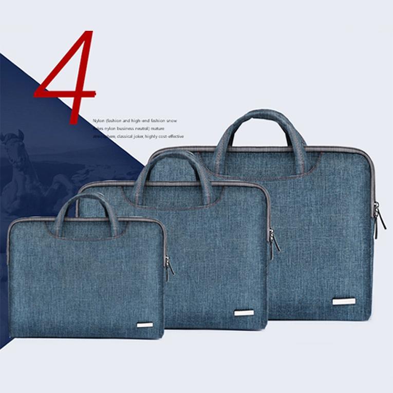 11.6 Inch Simple Business Laptop Bag With Liner - Ls-116 - Snowflake Nylon Dark Blue