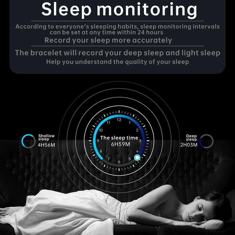 1.83 Inch Bt5.2 Smart Sport Watch Support Sleep / Heart Rate / Blood Oxygen / Temperature / Blood Pressure Health Monitor - Black + Blue