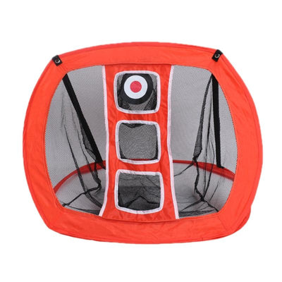 Foldable Square Golf Net for Indoor Practice - Orange