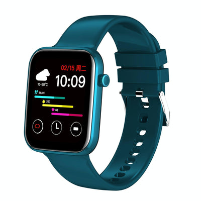 1.69 Inch Ip67 Waterproof Smart Watch With Touch Screen Health Monitoring - Blue