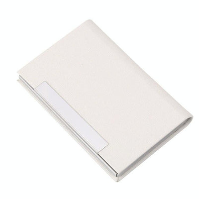 Stainless Steel Card Holder Sleek Business Accessory - White