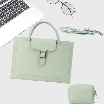 Waterproof Laptop Bag with Power Pack - 13 Inches Portable - Mint Green