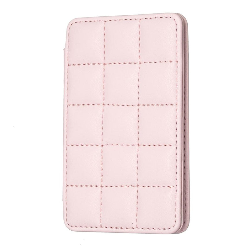 Grid Pattern Card Bag Sticker For Mobile Phones - Blue