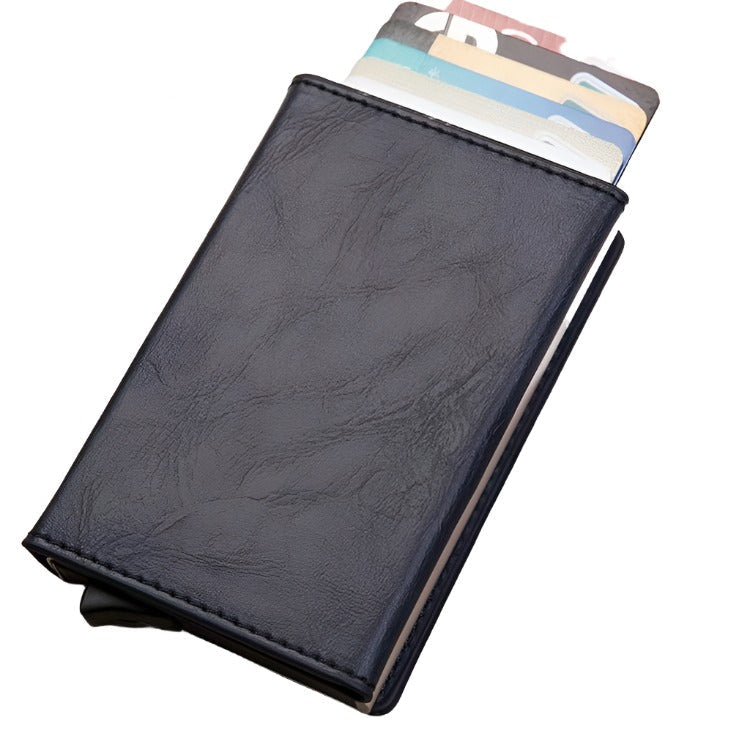 Aluminum Rfid Card Holder with Automatic Pop-up Function - Carbon Fiber