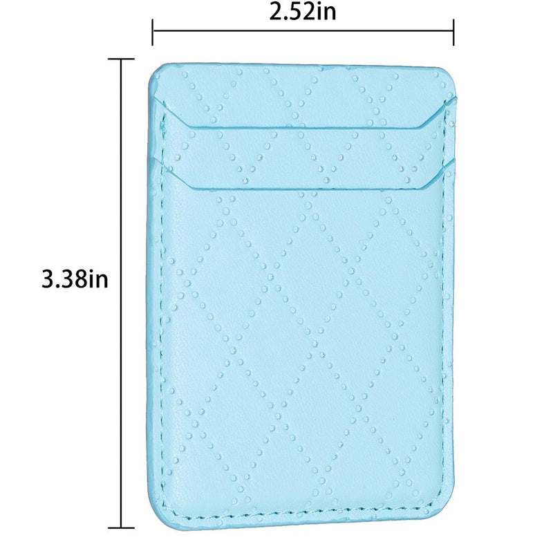 Diamond Lattice Card Bag Sticker For Mobile Phones - Blue