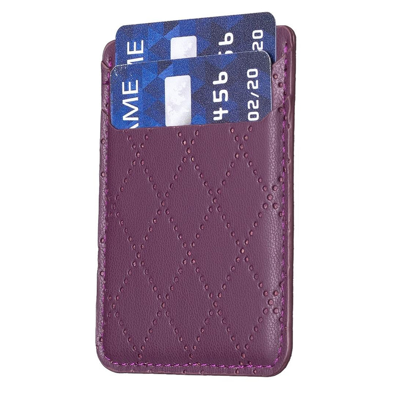 Diamond Lattice Card Bag Sticker For Mobile Phones - Blue