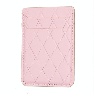 Diamond Lattice Card Bag Sticker For Mobile Phones - Blue