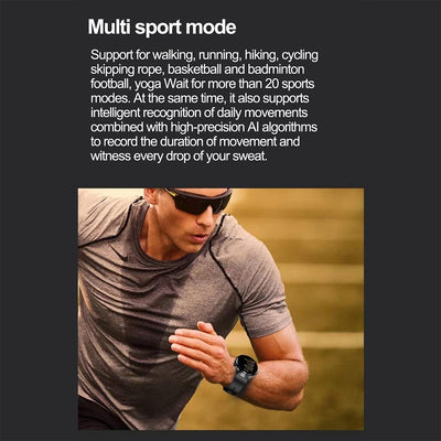 1.39 Inch Ip67 Waterproof Sports Health Monitoring Smart Bluetooth Calling Watch - Steel Black