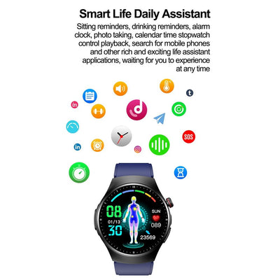 1.39 Inch Ip67 Waterproof Sports Health Monitoring Smart Bluetooth Calling Watch - Steel Black