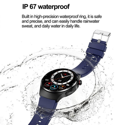 1.39 Inch Ip67 Waterproof Sports Health Monitoring Smart Bluetooth Calling Watch - Steel Black
