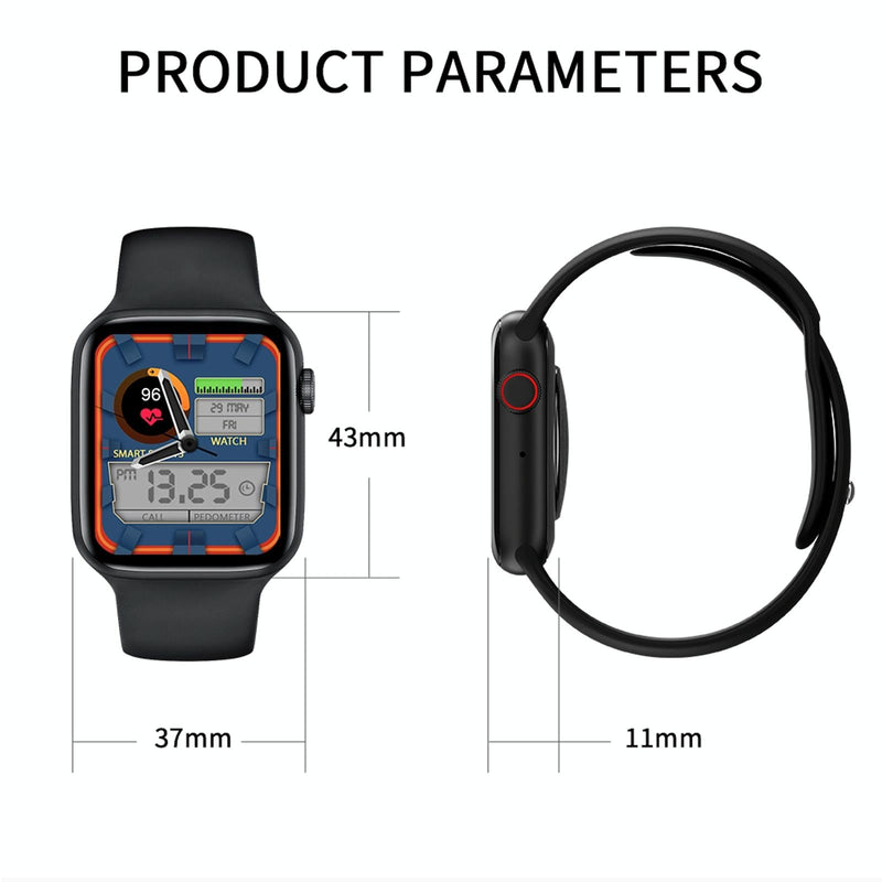 1.75 Inch Full Screen Ip67 Waterproof Smart Watch Support Sleep Monitor / Heart Rate Monitor / Bluetooth Call - Blue