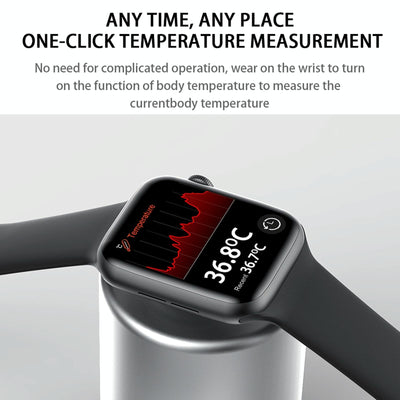 1.75 Inch Full Screen Ip67 Waterproof Smart Watch Support Sleep Monitor / Heart Rate Monitor / Bluetooth Call - Blue