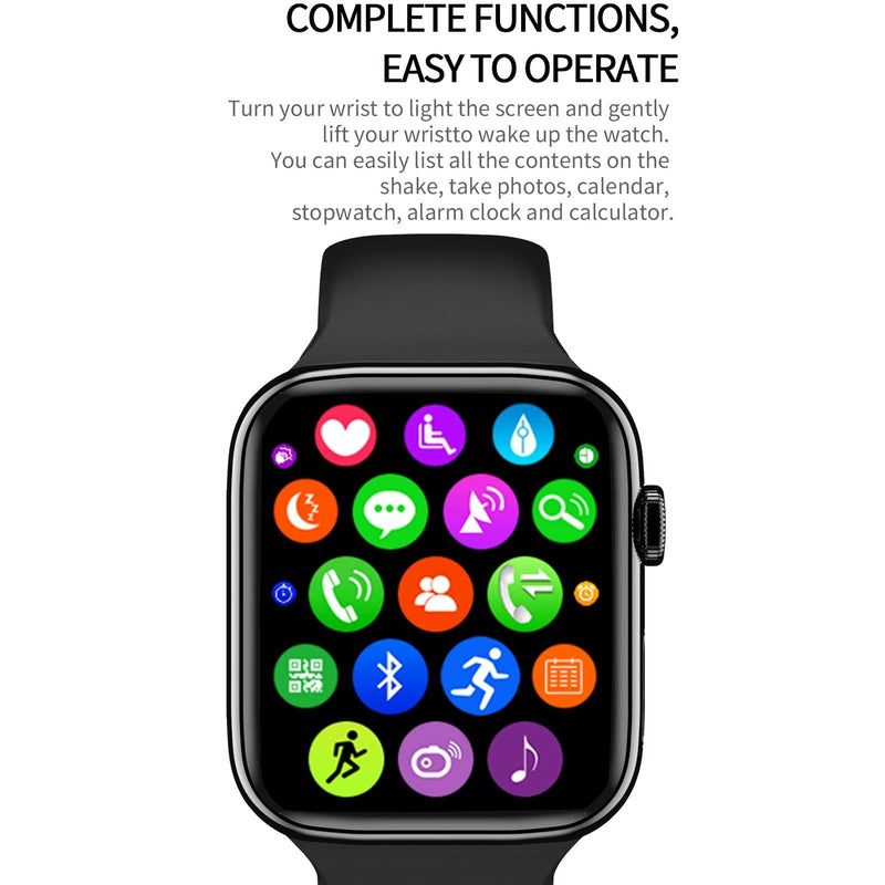 1.75 Inch Full Screen Ip67 Waterproof Smart Watch Support Sleep Monitor / Heart Rate Monitor / Bluetooth Call - Blue