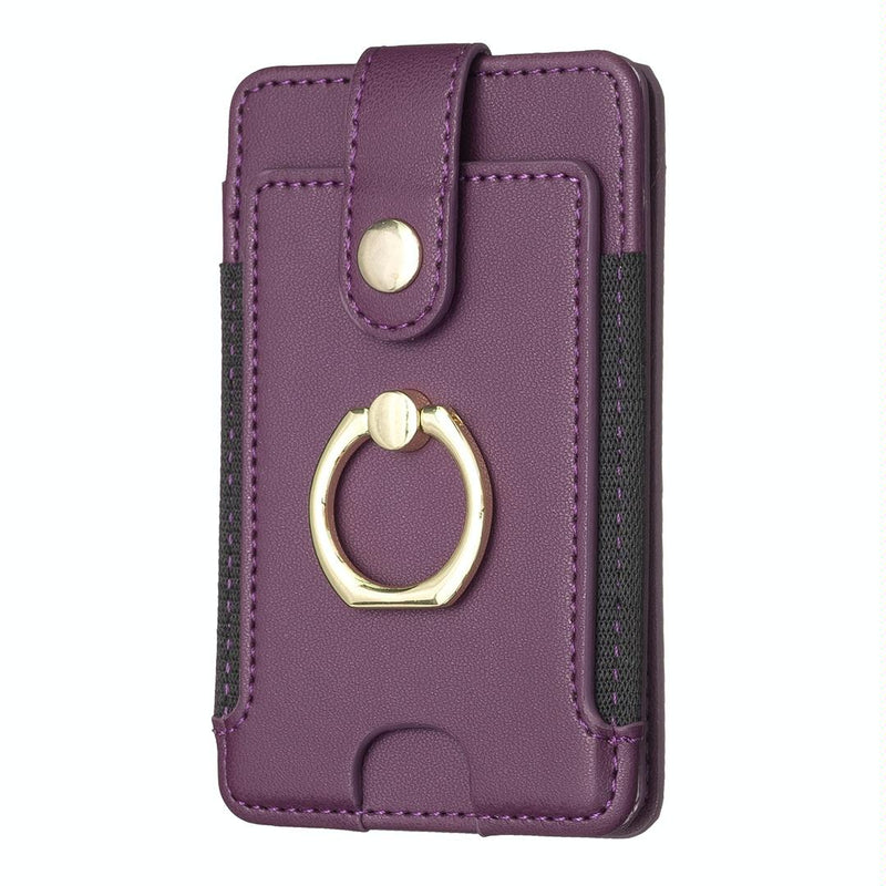 Metal Ring Card Bag Sticker For Mobile Phones - Blue