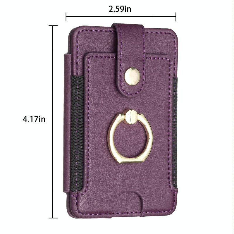 Metal Ring Card Bag Sticker For Mobile Phones - Blue