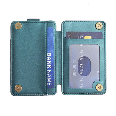 Metal Ring Card Bag Sticker For Mobile Phones - Blue