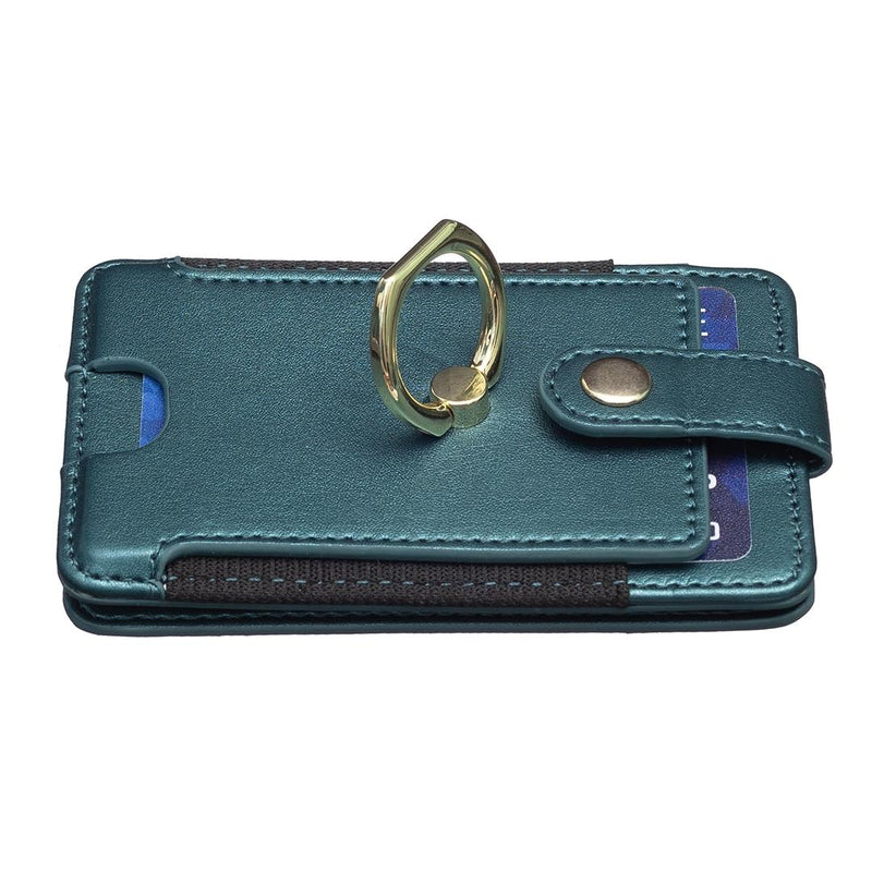 Metal Ring Card Bag Sticker For Mobile Phones - Blue