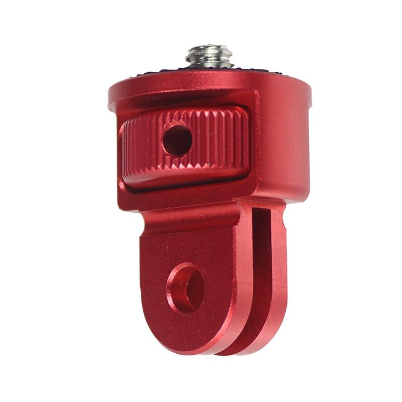 Universal Tripod Adapter for Action Cameras - 1 / 4 Inch Screw - Red Black