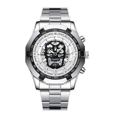 Waterproof Luminous Skeleton Watch - 30m - Full Gold Black Gold Nail