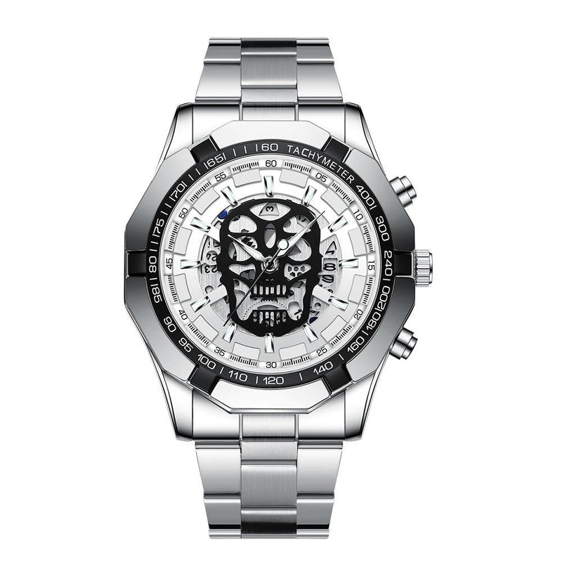 Waterproof Luminous Skeleton Watch - 30m - Full Gold Black Gold Nail