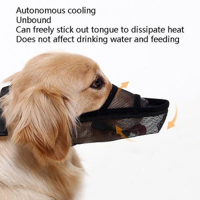 Dog Mouth Cover Anti-Bite Mesh Dog Mouth Cover Medium And Large Dogs Anti-Drop Mask Xs - Green