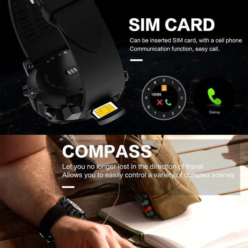 1.39 Inch Oled Screen Display Bluetooth Smart Watch Ip67 Waterproof Support Compass / Heart Rate Monitor / Sim Card / Gps Navigation Compatible With Android And Ios Phones Orange