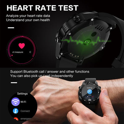 1.39 Inch Oled Screen Display Bluetooth Smart Watch Ip67 Waterproof Support Compass / Heart Rate Monitor / Sim Card / Gps Navigation Compatible With Android And Ios Phones Orange