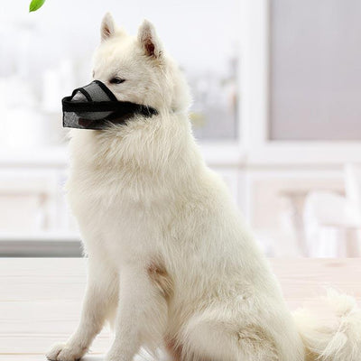 Dog Mouth Cover Anti-Bite Mesh Dog Mouth Cover Medium And Large Dogs Anti-Drop Mask S - Green