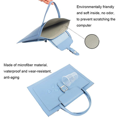 15-inch Waterproof Laptop Bag with Power Pack - Portable - Mint Green