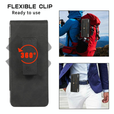 Shockproof Foldable Leather Case with Stylus for Samsung Galaxy z Fold 4 / 5g - Blue